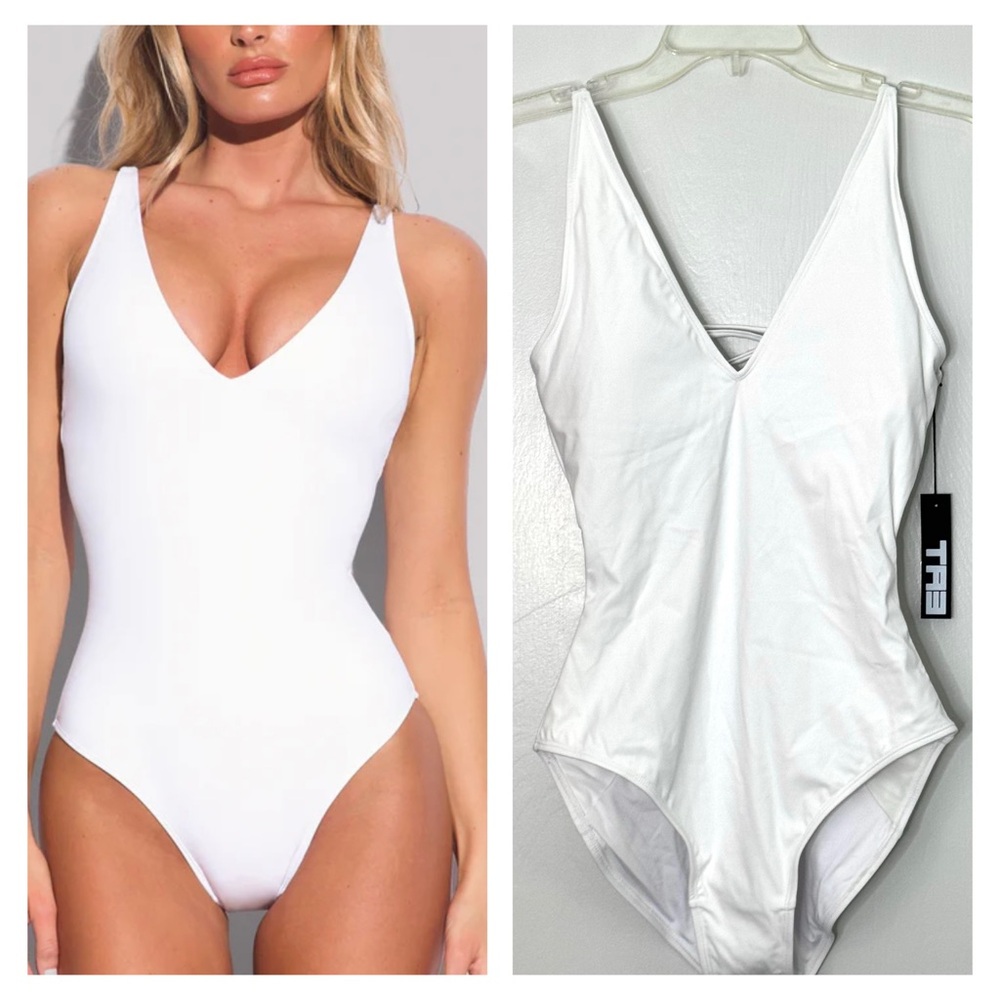T3 White Plungey Mega Sculpting One Corset Tie Back Size M Long NWT